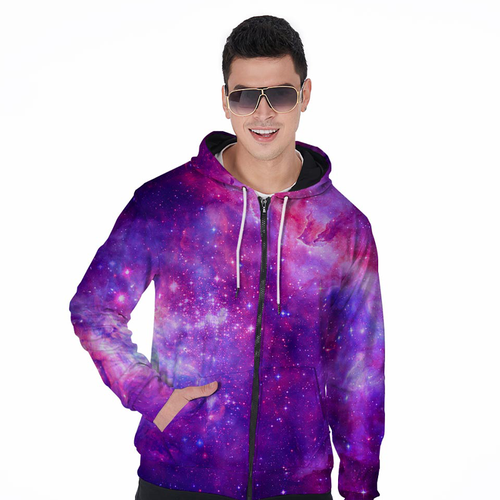 Purple Galaxy Space Men's Zip Up Hoodie.png