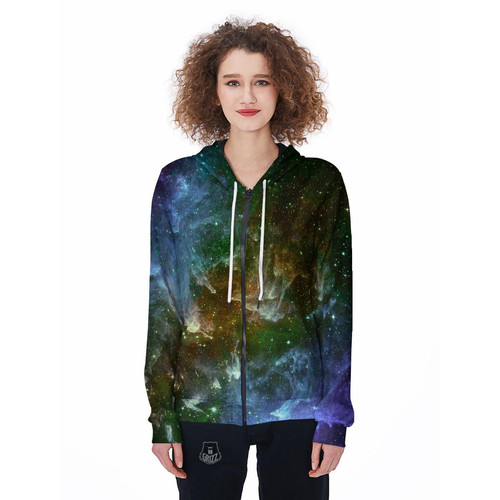 Universe Galaxy Space Women's Zip Up Hoodie.jpg