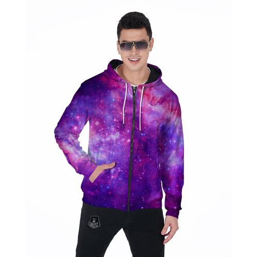 Purple Galaxy Space Men's Zip Up Hoodie.jpg