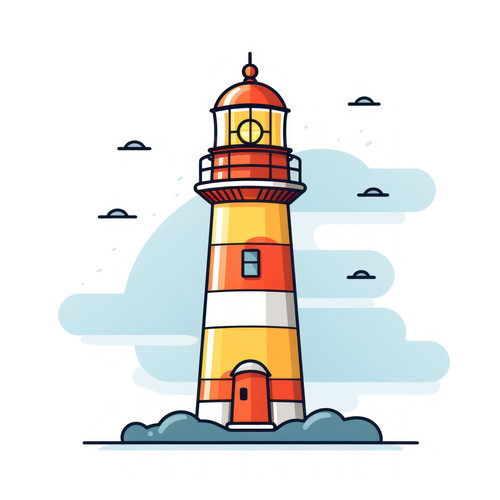 Lighthouse isolated on a white background svg basi 00377 00.jpg