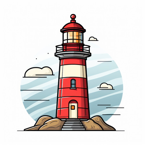 Lighthouse isolated on a white background svg basi 00377 01.jpg