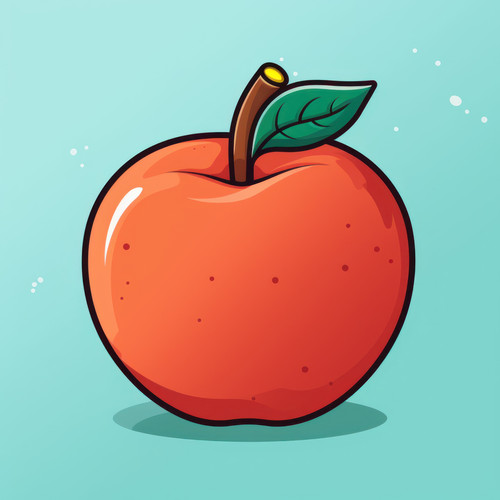 Nectarine isolated on a white background svg basic 00426 00.jpg