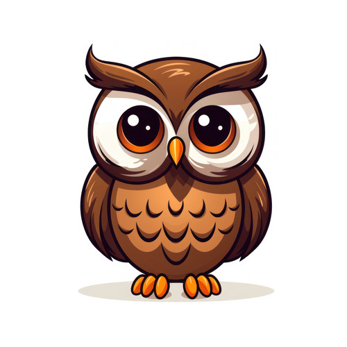 Owl isolated on a white background svg basic minim 00456 01.jpg