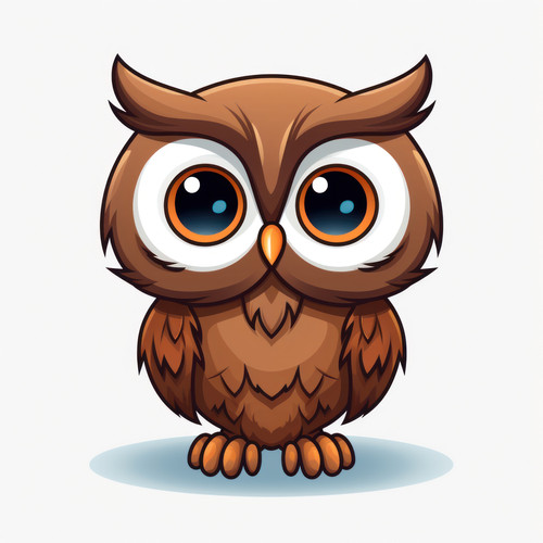 Owl perching isolated on a white background svg ba 00454 00.jpg