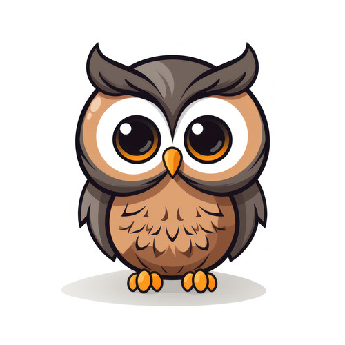 Owl isolated on a white background svg basic minim 00456 00.jpg