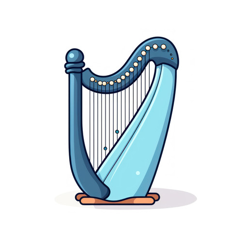 Harp isolated on a white background svg basic mini 00278 02.jpg