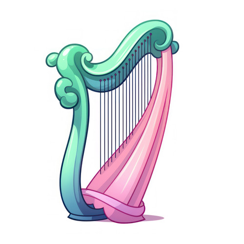 Harp isolated on a white background svg basic mini 00278 00.jpg