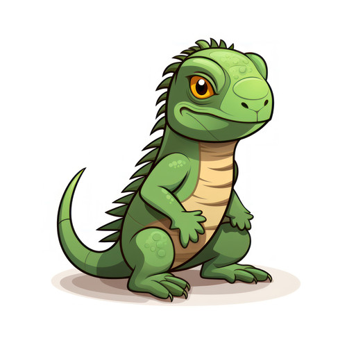 Iguana isolated on a white background svg basic mi 00317 01.jpg