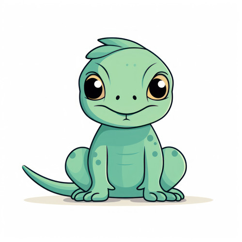 Iguana isolated on a white background svg basic mi 00316 02.jpg