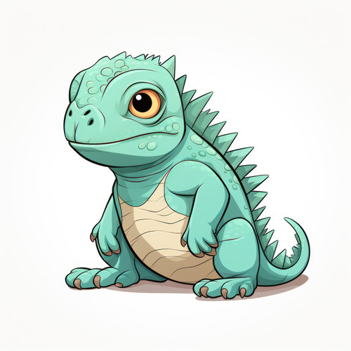 Iguana isolated on a white background svg basic mi 00316 03.jpg