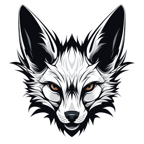 Jackal isolated on a white background svg basic mi 00324 01.jpg