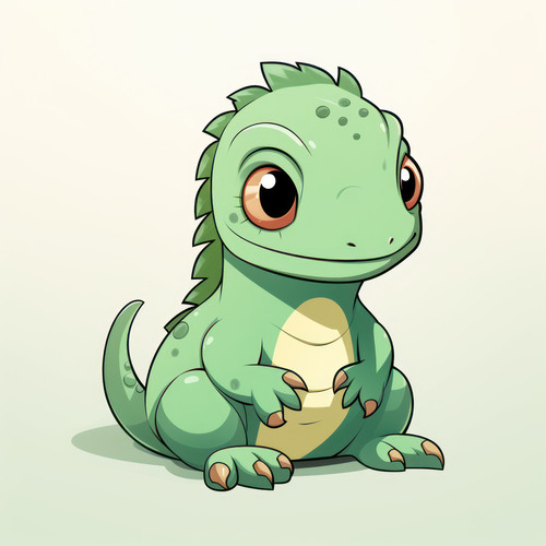 Iguana isolated on a white background svg basic mi 00317 03.jpg