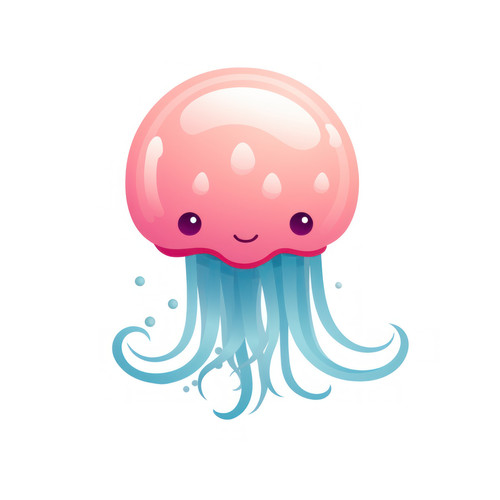 Jellyfish isolated on a white background svg basic 00332 02.jpg