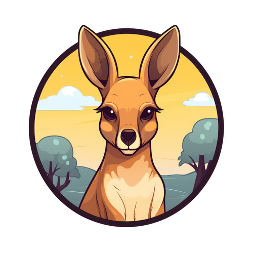 Kangaroo isolated on a white background svg basic 00345 01.jpg