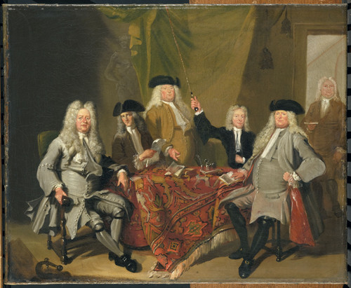 Troost, Cornelis Инспекторы Медицинской коллегии в Амстердаме, 1724, 40 cm х 49 cm, Холст, масло