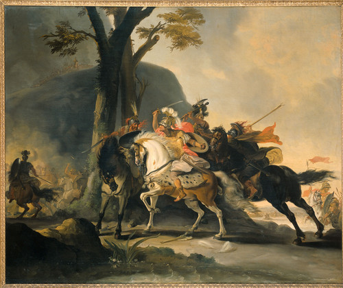 Troost, Cornelis Александр Великий в битве с персами на реке Граник, 1737, 110 cm х 132,5 cm, Холст,