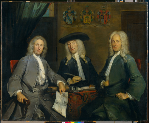Troost, Cornelis Три управляющих Гильдией Хирургов в Амстердаме, 1731, 153 cm х 187 cm, Холст, масло