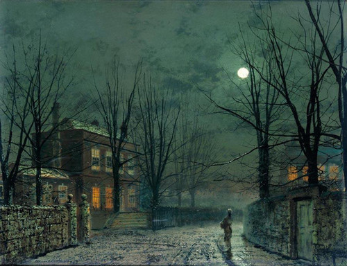Grimshaw Atkinson The Old Hall Under Moonlight