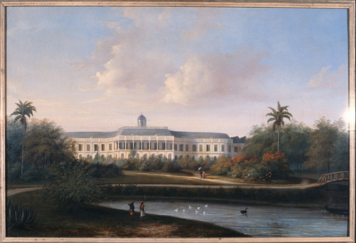 Troost, Willem II Обратная сторона дворца Buitenzorg в Батавии до землетрясения 10 октября 1834, 183