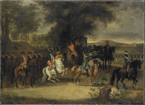 Troost, Cornelis Инспекция кавалерийского полка, возможно Willem van Hessen Homburg, 1742, 47,5 cm х