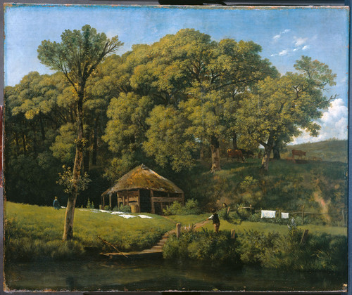 Troostwijk, Wouter Johannes van Ферма на берегу ручья в Гелдерленде, 1810, 52,5 cm х 63 cm, Холст, м