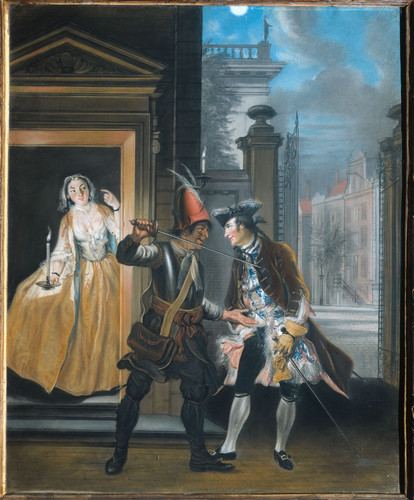 Troost, Cornelis Взяточничество, 1745, 62 cm х 50 cm, Пергамент, пастель