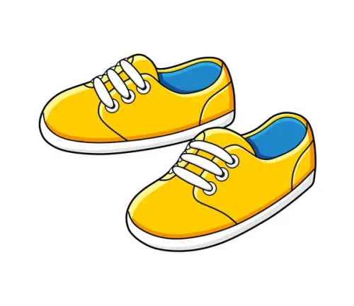 yellow sneakers vector isolated 600nw 569243245.webp