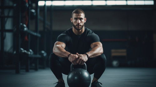 Personal trainer squatting with a team of athletes in a workout session at a fitness club Portrait o.jpg