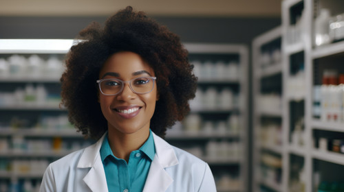 Pharmacy pharmacist or portrait of black woman with arms crossed or smile in healthcare drugstore or.jpg