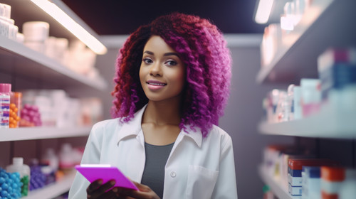 Pharmacy product choice and black woman customer or client reading pills box label instruction or me.jpg