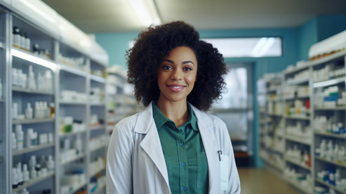 Pharmacy pharmacist or portrait of black woman with arms crossed or smile in healthcare drugstore or.jpg