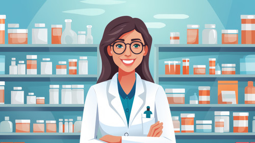 Pharmacy portrait arms crossed and happy woman pharmacist or manager in drugs store dispensary or sh.jpg