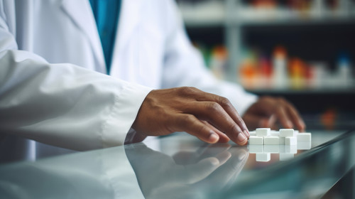 Person pharmacist and hands with box of medication pharmaceutical or pills on shelf at drugstore Clo.jpg