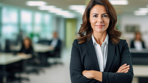 Portrait business and woman with arms crossed in office corporate company and management in Colombia.jpg