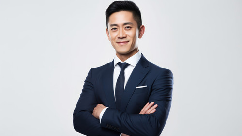 Portrait business and asian man in studio with arms crossed for professional style of broker financi.jpg