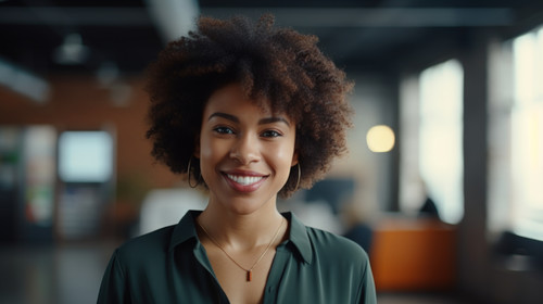 Portrait business or happy black woman in office building startup agency with leadership smile or co.jpg