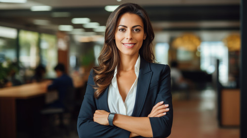 Portrait business and woman with arms crossed in office corporate company and management in Colombia.jpg