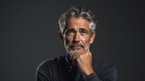 PNG studio portrait of a mature man looking thoughtful against a grey background 06218 00.jpg