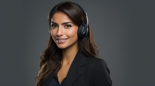 PNG Studio shot of a confident young businesswoman using a headset against a grey background 06188 0.jpg