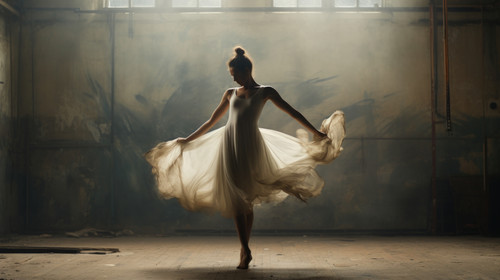 Poetry without the words an unrecognisable woman dancing in a ballet studio 06564 02.jpg