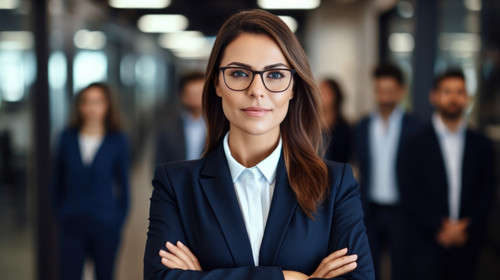Portrait business woman and administrator with arms crossed in office for professionalism pride and .jpg