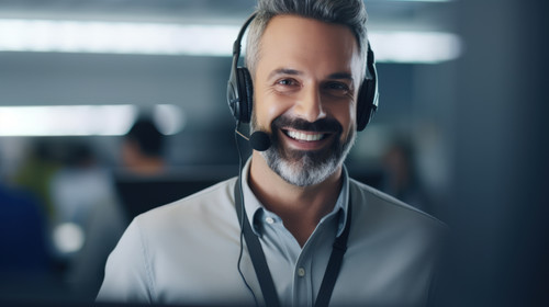 Portrait call center and mature man with smile for business customer service and listening for suppo.jpg