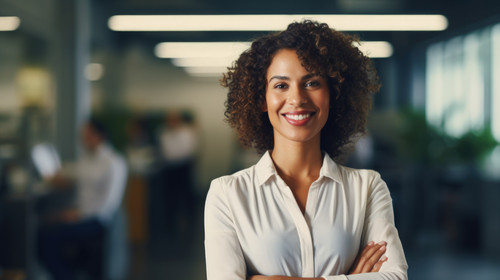 Portrait confident and happy woman in office with mockup leadership and startup business ceo at agen.jpg