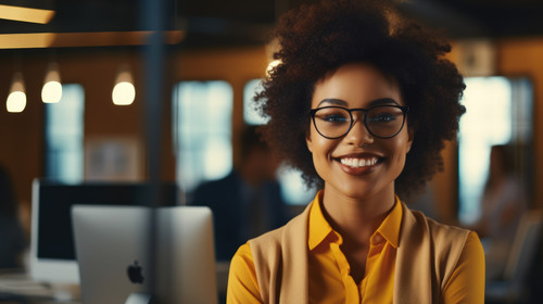 Portrait computer screen and business woman in startup career creative mindset or planning in office.jpg