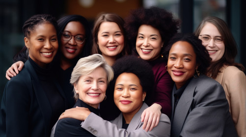 Portrait diversity and business women support teamwork and group empowerment for office leadership C.jpg