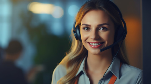 Portrait customer support and smile with a woman consultant working in her office for after sales se.jpg