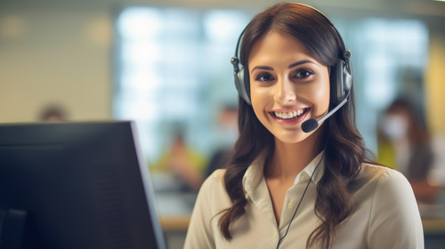 Portrait customer support and smile with a woman consultant working in her office for after sales se.jpg