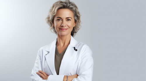 Portrait doctor and smile of woman with arms crossed in studio isolated on a white background Health.jpg