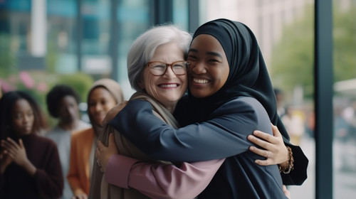 Portrait diversity and business women support teamwork and group empowerment for office leadership C.jpg