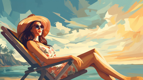 Portrait beach and woman on a holiday summer and travel with happiness relax and getaway with touris.jpg